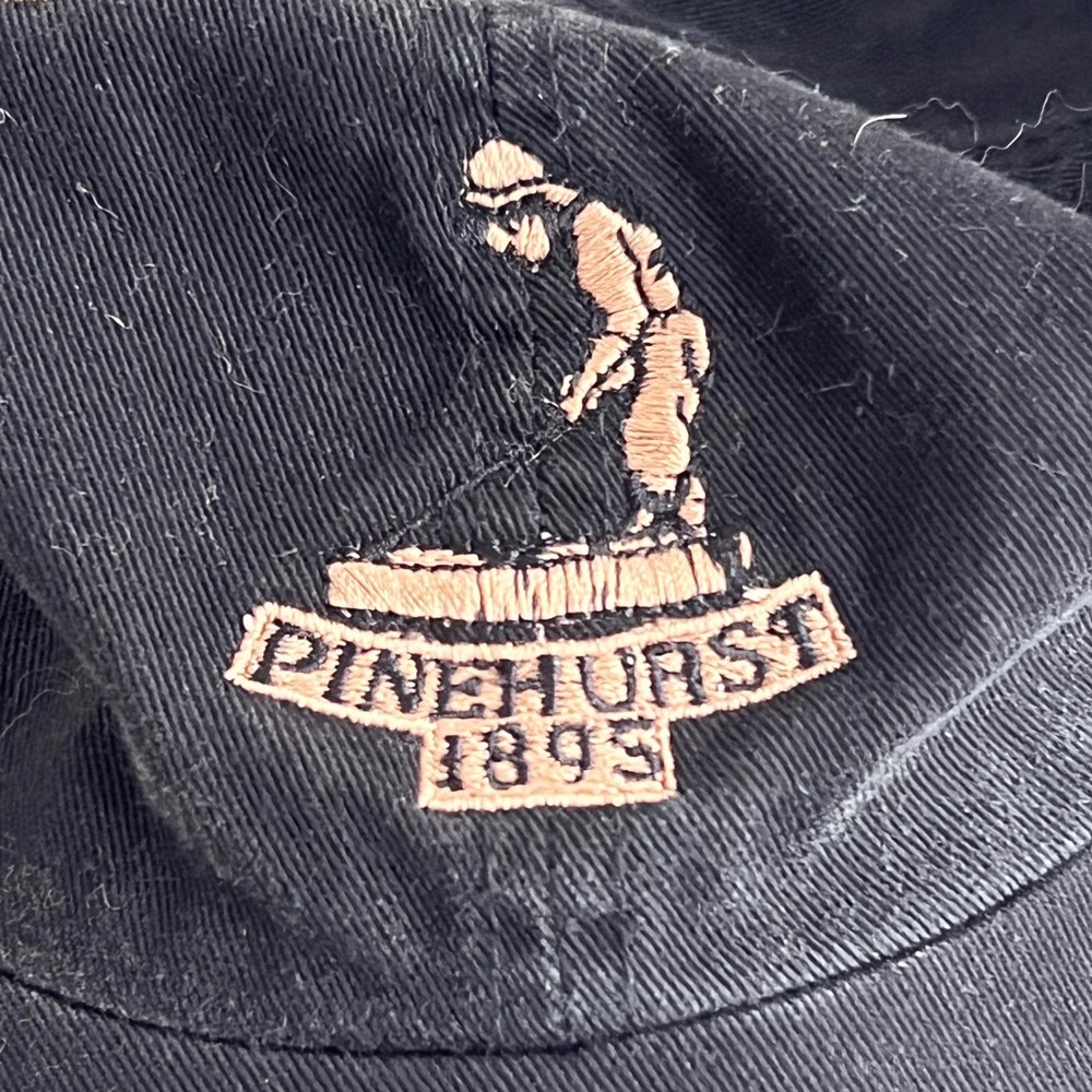 Imperial Pinehurst 1893 Golf Hat Mens OSFA Adjustable Strapback Black Dad Cap